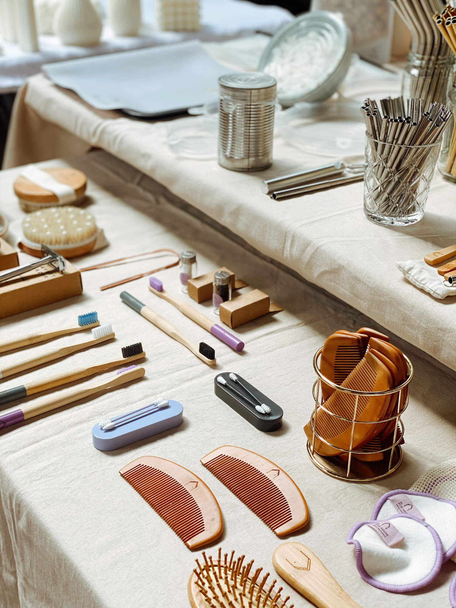 Eco personal care market stall at The Market Folk Markets for creative businesses.